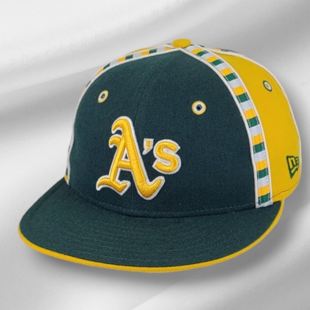New Mens Vintage Fitted Okland Athletics Cap Hat size ((7))